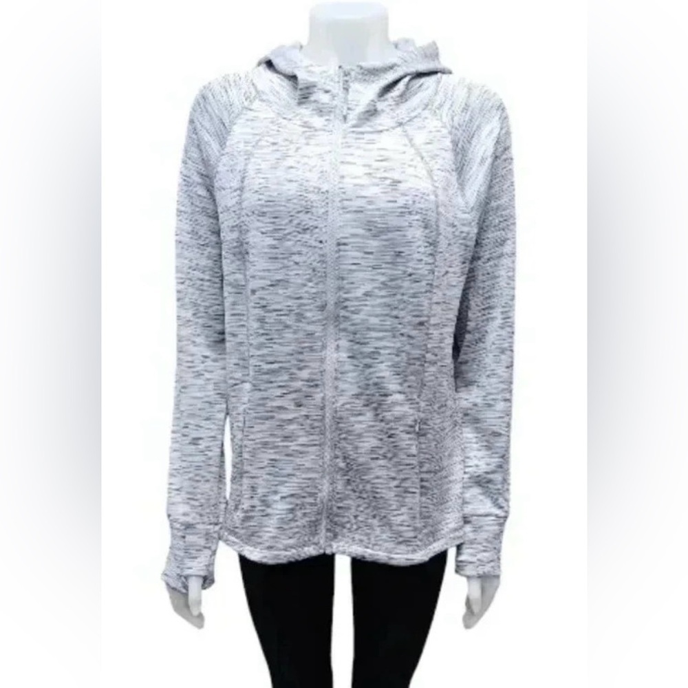 Spyder NWT LS Zip Up Gray Hoodie  Jacket Size Large